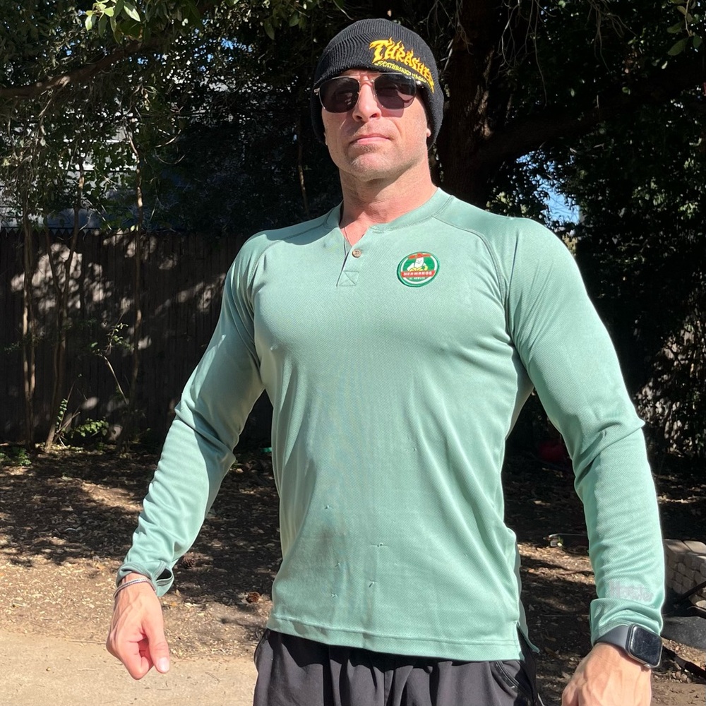 Green Howler Brothers Loggerhead Henley Shirt